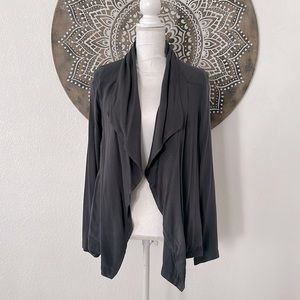 *NWT* SILENCE + NOISE open front charcoal lightweight rayon blazer jacket, SMALL